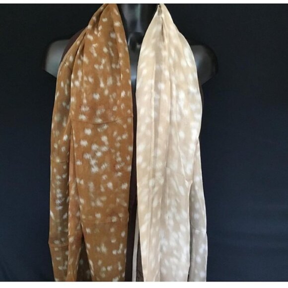 BURBERRY - Silk Chiffon Stole - 200 x 100 cm Brown. NWT - Picture 7 of 7